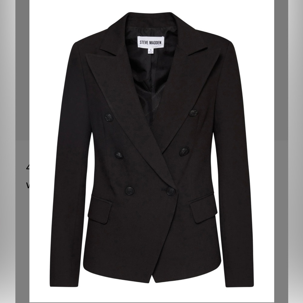 Steve Madden Naomi Black Blazer (Small) - NWT